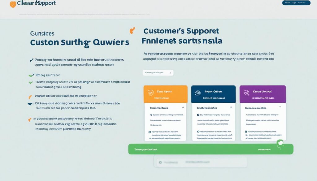 customer service support page